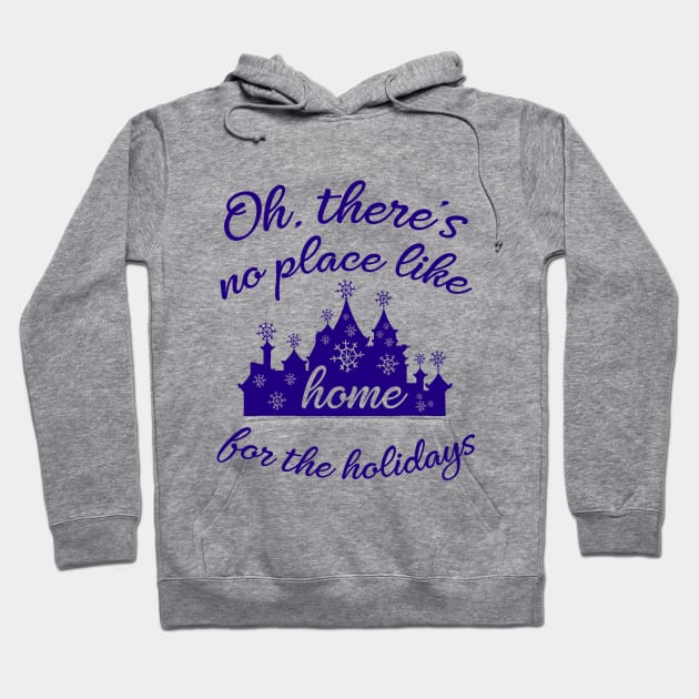 Castle Home for the Holidays in blue - Hoodie by fairytalelife